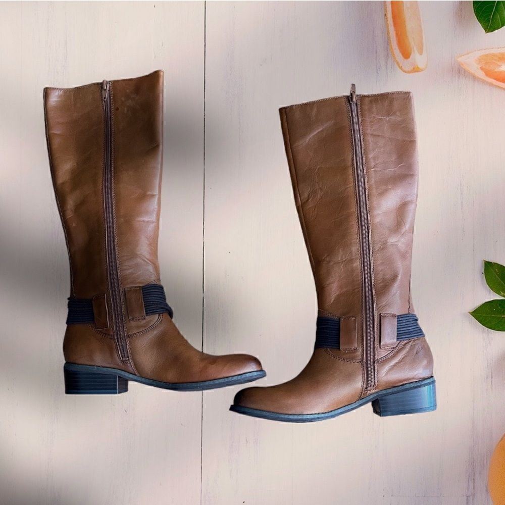 ✨ Carlos Santana Wellington Mustang Leather Boots – NWT! Size 6.5 ✨ - Picture 2 of 5
